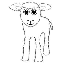 Dessin à colorier: Agneau (Animaux) #184284 - Coloriages à Imprimer Gratuits