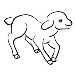 Dessin à colorier: Agneau (Animaux) #184286 - Coloriages à Imprimer Gratuits