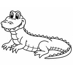 Coloriage Alligator (Animaux) #210192 à imprimer et colorier