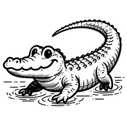 Coloriage Alligator (Animaux) #210195 à imprimer et colorier
