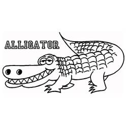 Coloriage Alligator (Animaux) #210206 à imprimer et colorier