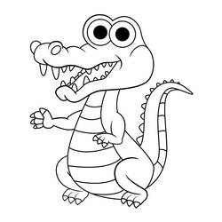 Coloriage Alligator (Animaux) #210208 à imprimer et colorier