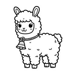 Dessin à colorier: Alpaga (Animaux) #217290 - Coloriages à Imprimer Gratuits