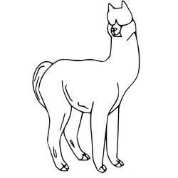 Dessin à colorier: Alpaga (Animaux) #217311 - Coloriages à Imprimer Gratuits