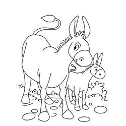 Coloriage Âne (Animaux) #197845 à imprimer et colorier