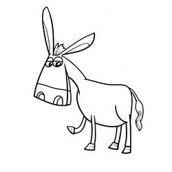 Illustration au trait Âne (Animaux) #197877 prête à colorier