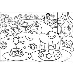 Dessin à colorier: Animaux de cirque (Animaux) #20806 - Coloriages à imprimer