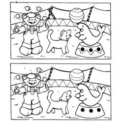 Dessin à colorier: Animaux de cirque (Animaux) #20839 - Coloriages à imprimer