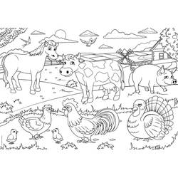Coloriage Animaux de ferme (Animaux) #198092 à imprimer et colorier