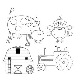 Coloriage Animaux de ferme (Animaux) #198093 à imprimer et colorier