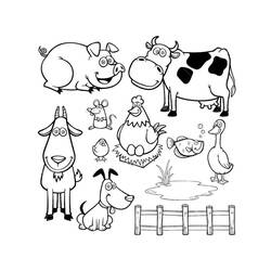 Coloriage Animaux de ferme (Animaux) #198094 à imprimer et colorier