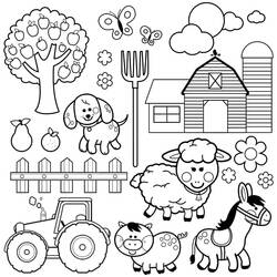 Coloriage Animaux de ferme (Animaux) #198109 à imprimer et colorier