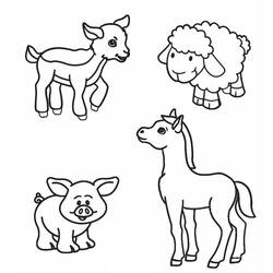 Coloriage Animaux de ferme (Animaux) #198111 à imprimer et colorier