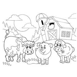 Coloriage Animaux de ferme (Animaux) #198137 à imprimer et colorier