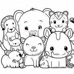 Coloriage Animaux Mignon (Animaux) #189914 à imprimer et colorier