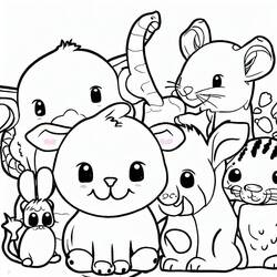 Coloriage Animaux Mignon (Animaux) #189916 à imprimer et colorier