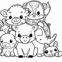 Coloriage Animaux Mignon (Animaux) #189917 à imprimer et colorier