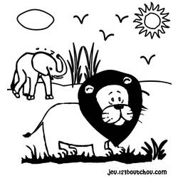 Dessin à colorier: Animaux sauvages / de la jungle (Animaux) #21113 - Coloriages à Imprimer Gratuits