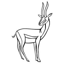 Coloriage Antilope (Animaux) #210761 à imprimer et colorier