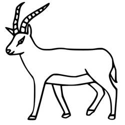 Dessin à colorier: Antilope (Animaux) #210762 - Coloriages à Imprimer Gratuits