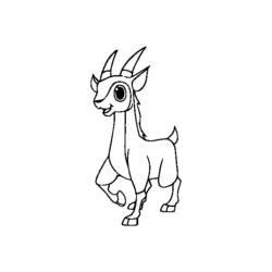 Dessin à colorier: Antilope (Animaux) #22624 - Coloriages à imprimer
