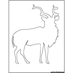 Dessin à colorier: Antilope (Animaux) #22640 - Coloriages à Imprimer Gratuits