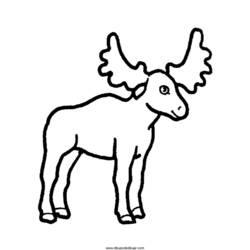 Dessin à colorier: Antilope (Animaux) #22653 - Coloriages à imprimer