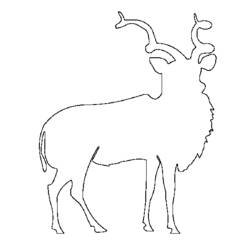 Dessin à colorier: Antilope (Animaux) #22658 - Coloriages à Imprimer Gratuits