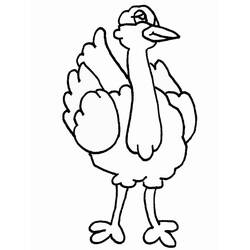 Coloriage Autruche (Animaux) #204584 à imprimer et colorier