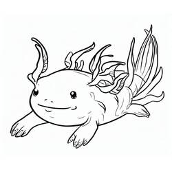 Dessin à colorier: Axolotl (Animaux) #184567 - Coloriages à Imprimer Gratuits