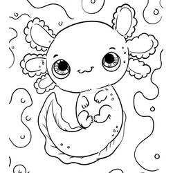 Dessin à colorier: Axolotl (Animaux) #184568 - Coloriages à Imprimer Gratuits