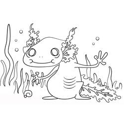 Dessin à colorier: Axolotl (Animaux) #184570 - Coloriages à Imprimer Gratuits