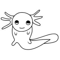 Dessin à colorier: Axolotl (Animaux) #184582 - Coloriages à Imprimer Gratuits