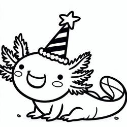Dessin à colorier: Axolotl (Animaux) #220206 - Coloriages à Imprimer Gratuits