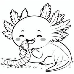 Dessin à colorier: Axolotl (Animaux) #220207 - Coloriages à Imprimer Gratuits