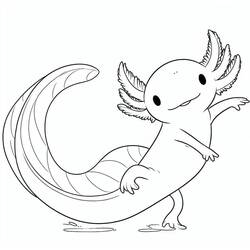 Dessin à colorier: Axolotl (Animaux) #220212 - Coloriages à Imprimer Gratuits
