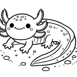 Dessin à colorier: Axolotl (Animaux) #220213 - Coloriages à Imprimer Gratuits