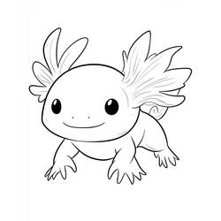 Dessin à colorier: Axolotl (Animaux) #220221 - Coloriages à Imprimer Gratuits