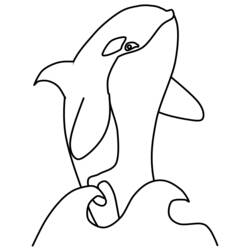Dessin à colorier: Baleine (Animaux) #870 - Coloriages à imprimer