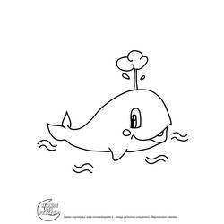Dessin à colorier: Baleine (Animaux) #939 - Coloriages à imprimer