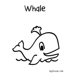 Dessin à colorier: Baleine (Animaux) #958 - Coloriages à imprimer
