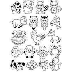 Coloriage Bébés Animaux (Animaux) #218086 à imprimer et colorier