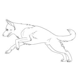 Dessin à colorier: Berger Allemand (Animaux) #214077 - Coloriages à Imprimer Gratuits