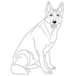 Dessin à colorier: Berger Allemand (Animaux) #214081 - Coloriages à Imprimer Gratuits