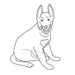 Dessin à colorier: Berger Allemand (Animaux) #214088 - Coloriages à Imprimer Gratuits