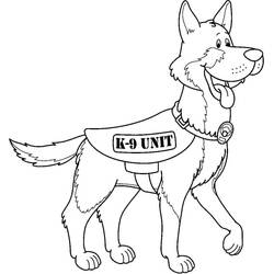 Dessin à colorier: Berger Allemand (Animaux) #214090 - Coloriages à Imprimer Gratuits