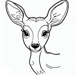 Dessin à colorier: Biche (Animaux) #191095 - Coloriages à Imprimer Gratuits
