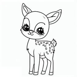 Dessin à colorier: Biche (Animaux) #191102 - Coloriages à Imprimer Gratuits