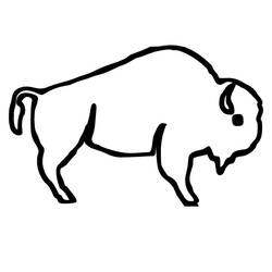 Dessin à colorier: Bison (Animaux) #205525 - Coloriages à Imprimer Gratuits