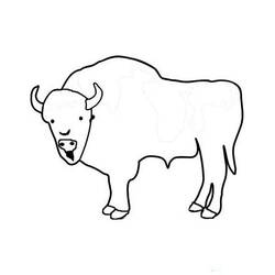 Coloriage Bison (Animaux) #205553, dessin gratuit prêt à imprimer